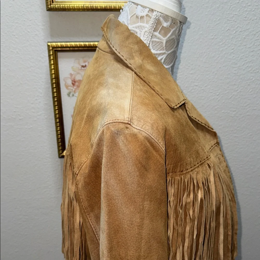 Chico's Camel Fringe Utility Jacket - Picture 5 of 10